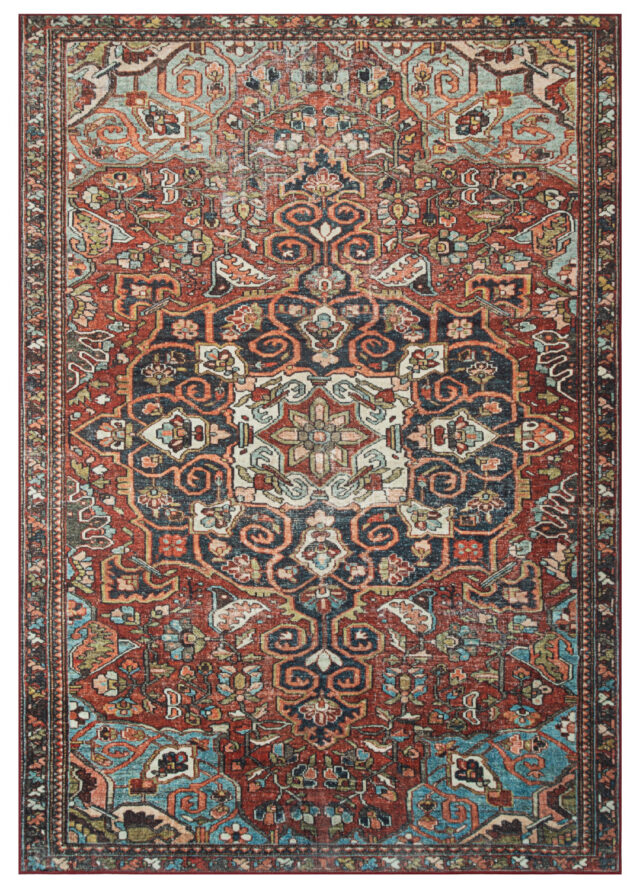 Dywan Ispahan Wielokolorowy Rozeta Vintage