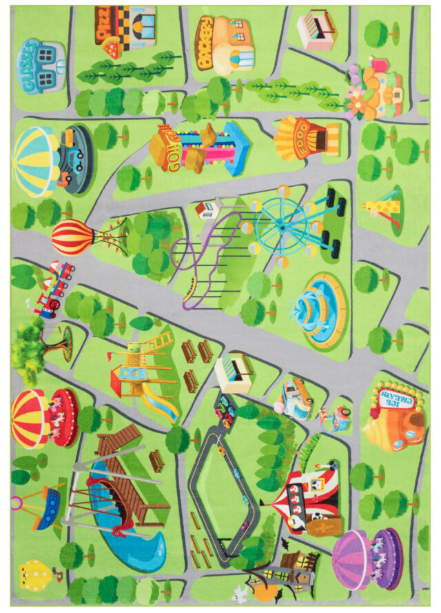 Dywan Dziecięcy Kids Zielony Park Rozrywki
