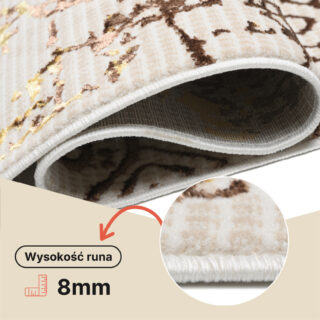 Dywan Golden Kremowy Złoty Patchwork