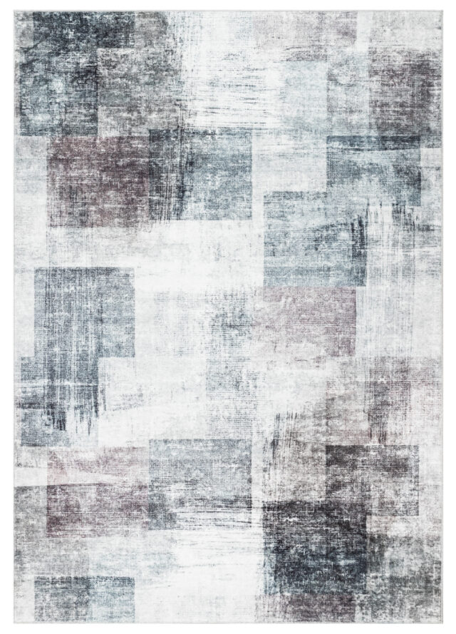 Dywan Venezia Szary Fioletowy Geometryczny
