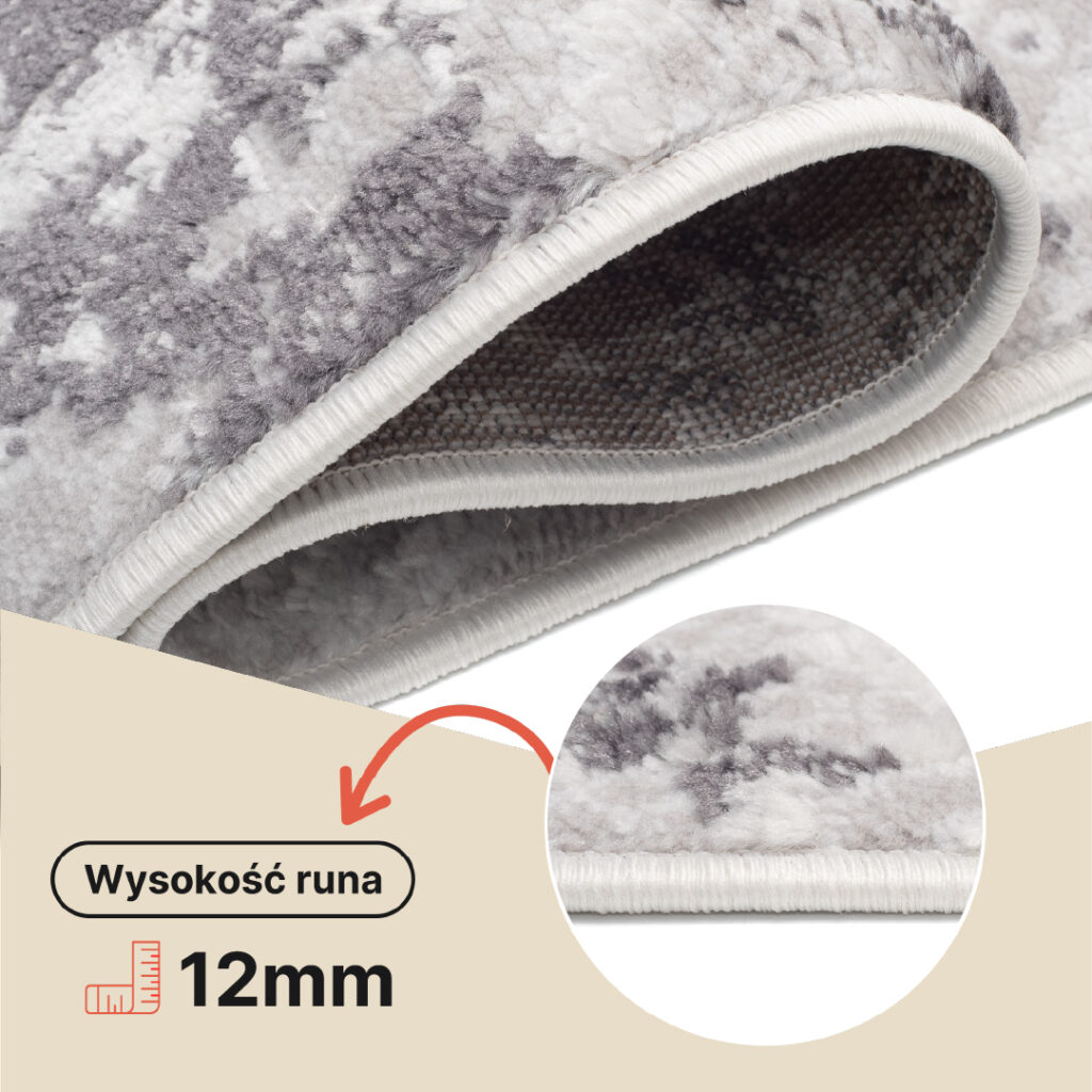Dywan Sky Szary Kremowy Vintage Ornamenty